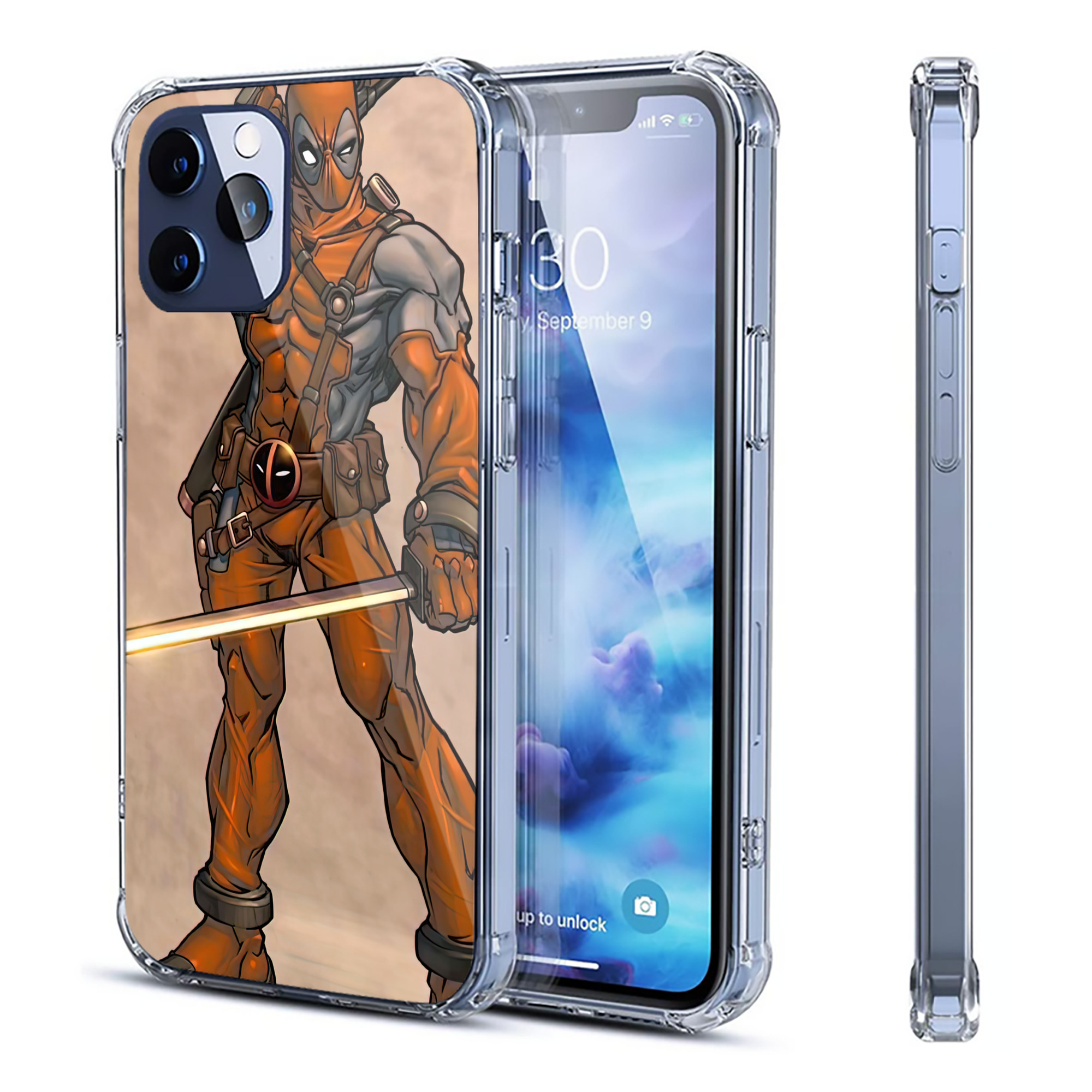 （画像用） Deadpool デッドプール 【iPhone 12シリーズ対応】透明スマホケース（クリアソフトケース）